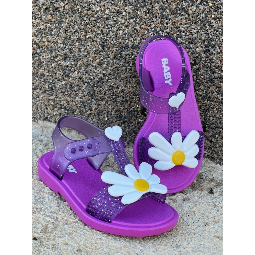 Sandalia Baby de Margarida e Coraçao Marcia e Confortavel na Promoçao!!!! em Oferta na Shopee