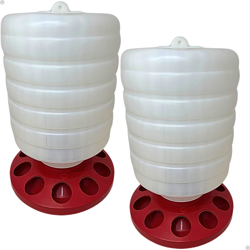 Kit 2 Comedouro Aves Galinhas Faisão Granja Galinheiro Grande 5kg 10 Furos em Oferta na Shopee