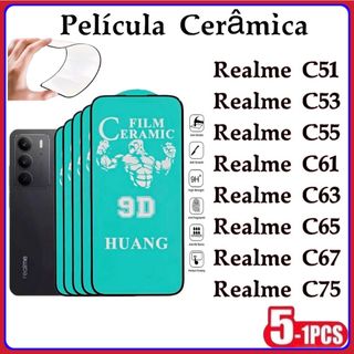 Película Cerâmica 9D 3D Realme Gel Hidrogel Flexíve Realme C51 C53 C55 C61 C63 C65 C67 C75
