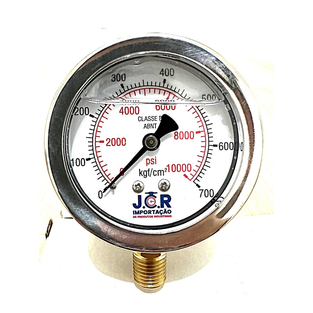 MANÔMETRO 63mm 0 A 700 KGF/CM2 X 10000 PSI