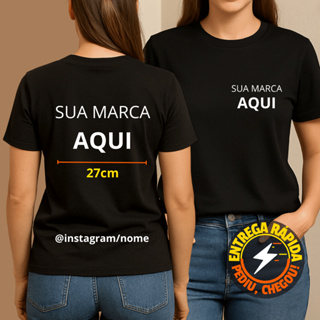 Camiseta Unissex 100% Algodão Personalizada Uniforme Empresa | Do P ao G5 | Plus Size SUA MARCA AQUI em Oferta na Shopee