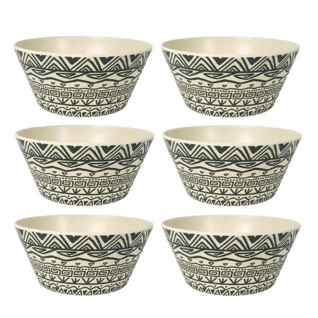 Kit C/6 Tigela Cumbuca Fibra De Bambu 700ml Caldo Açaí em Oferta na Shopee