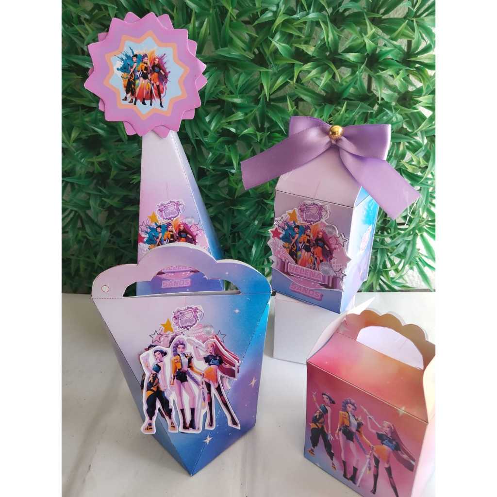 Kit Caixas Personalizadas Guerreiras do K-pop/ decoração/festas/aniversário/mimo/lembrançinha