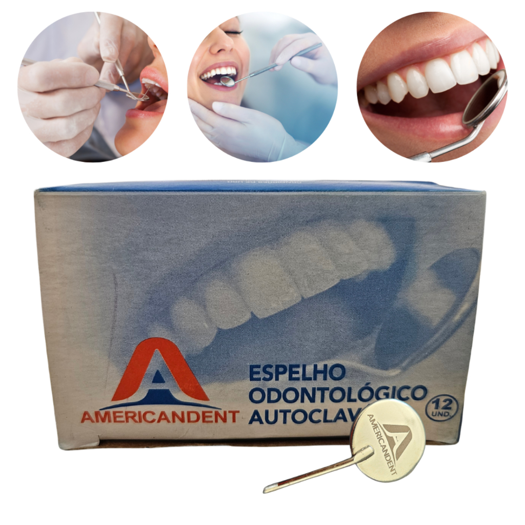 Espelho Bucal Nº5 Americandent – Kit com 12 Unidades