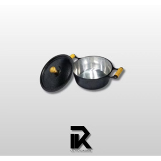 Panelas em alumínio batido fundido grosso preto número polimento espelho Premium em Oferta na Shopee