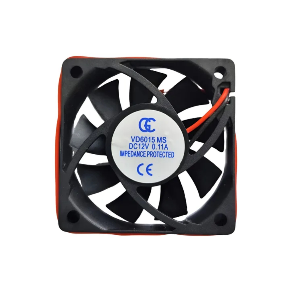 Micro Ventilador 60x60x15mm 12V Cooler Ventoinha para Refrigeração
