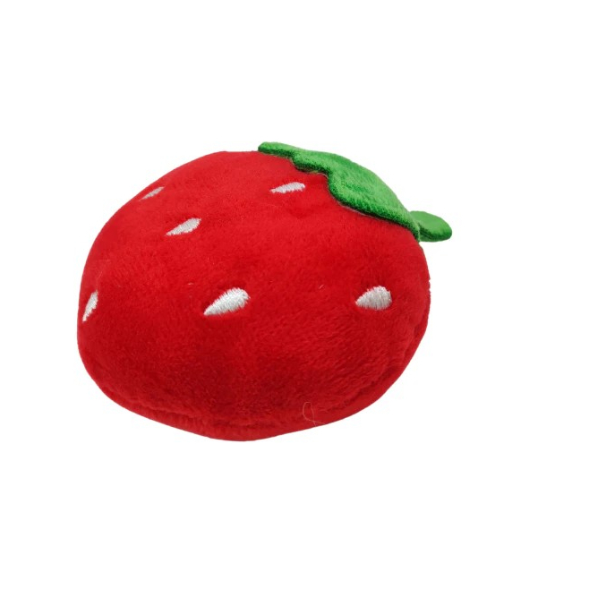 Mordedor de pelúcia para cachorro - Morango com apito - Qualidade Premium- Envio imediato- BW15034