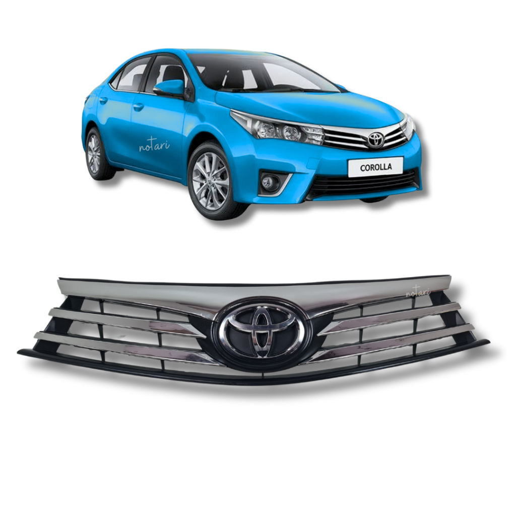 Grade Dianteira Corolla Cromada 2015 2016 2017 Com Emblema Preta/cromada