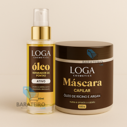 Kit Máscara Original 500ml + Óleo 60ml Hidratação Brilho Maciez Antifrizz - Loca Cosmeticos
