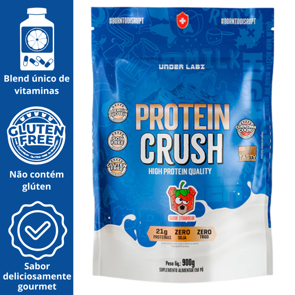 WHEY PROTEIN CRUSH HIGH QUALITY REFIL 900G (21g protein) - UNDER LABZ