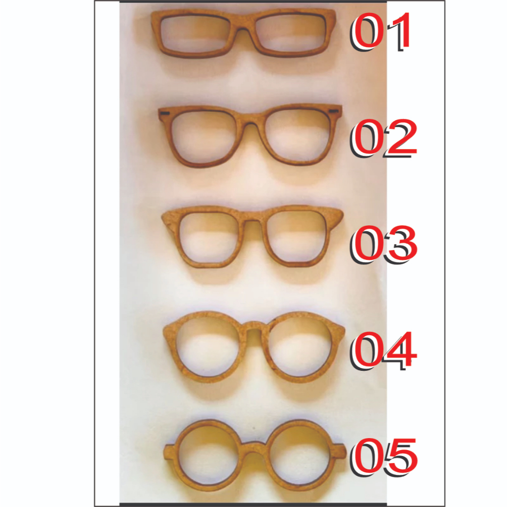 Kit Óculos vazado MDF CRU Artesanato 6,5cm em Oferta na Shopee