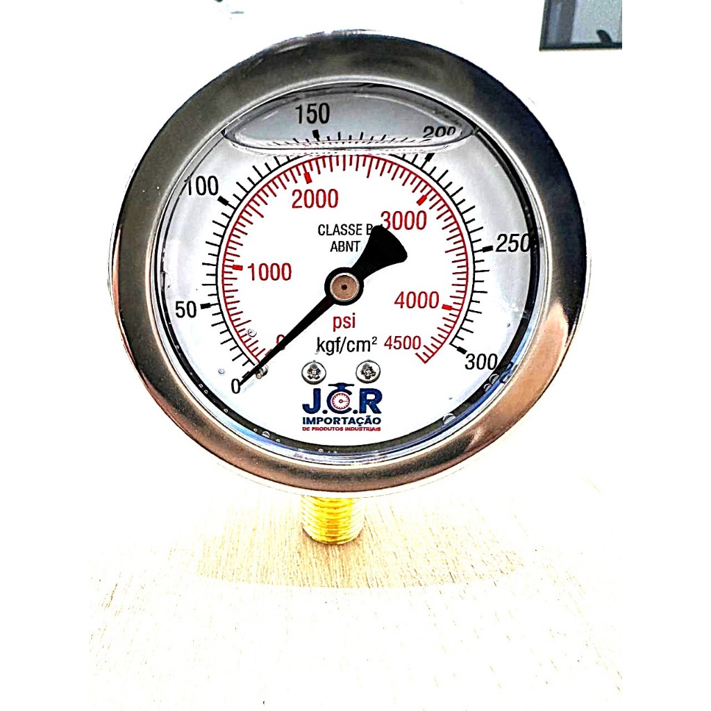 Manômetro Analógico Vertical JCR 63mm 0 A 300 KGF/CM2 X 4500 PSI