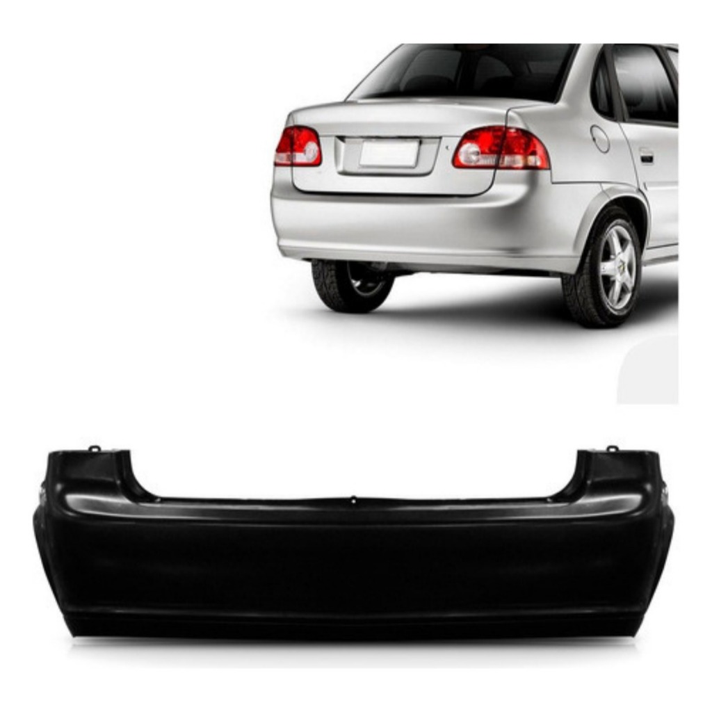 Parachoque Traseiro Corsa Classic 10 A 13 14 15 Preto Liso