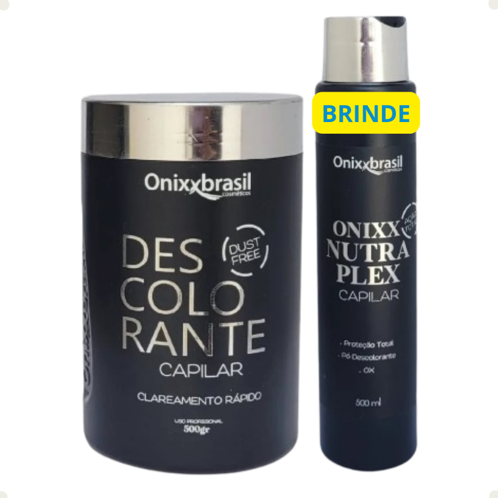 Pó Descolorante Profissional Azul Tratamento Cabelo Loiro Coloração e Plex Protetor 500g Onixxbrasil