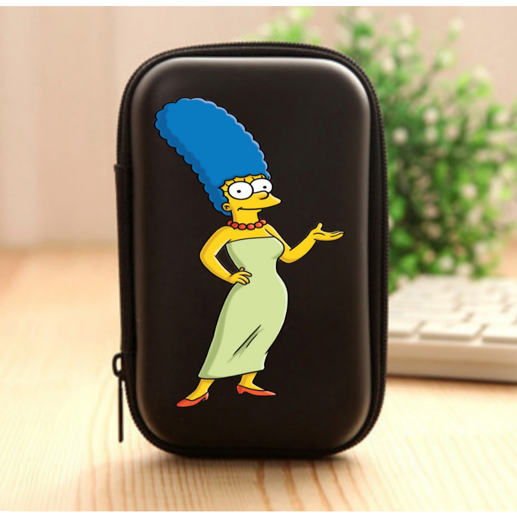 Estojo Case Presente para Acessórios, Fones, Cabos, Batom Personalizada Marge Simpsons ETJ 012