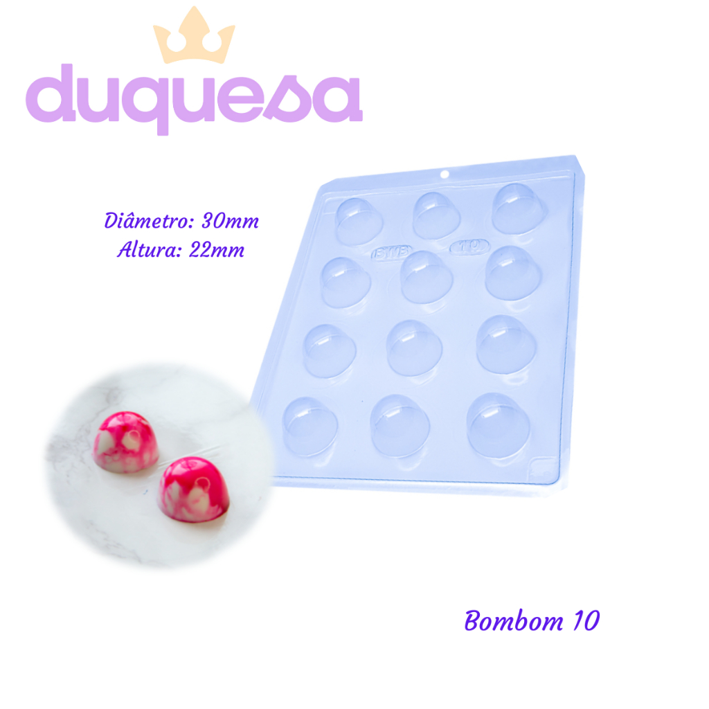 1~4  Forma Simples Bombom Simples COD:10 em Acetato BWB Para Doces de Chocolate e Confeitaria