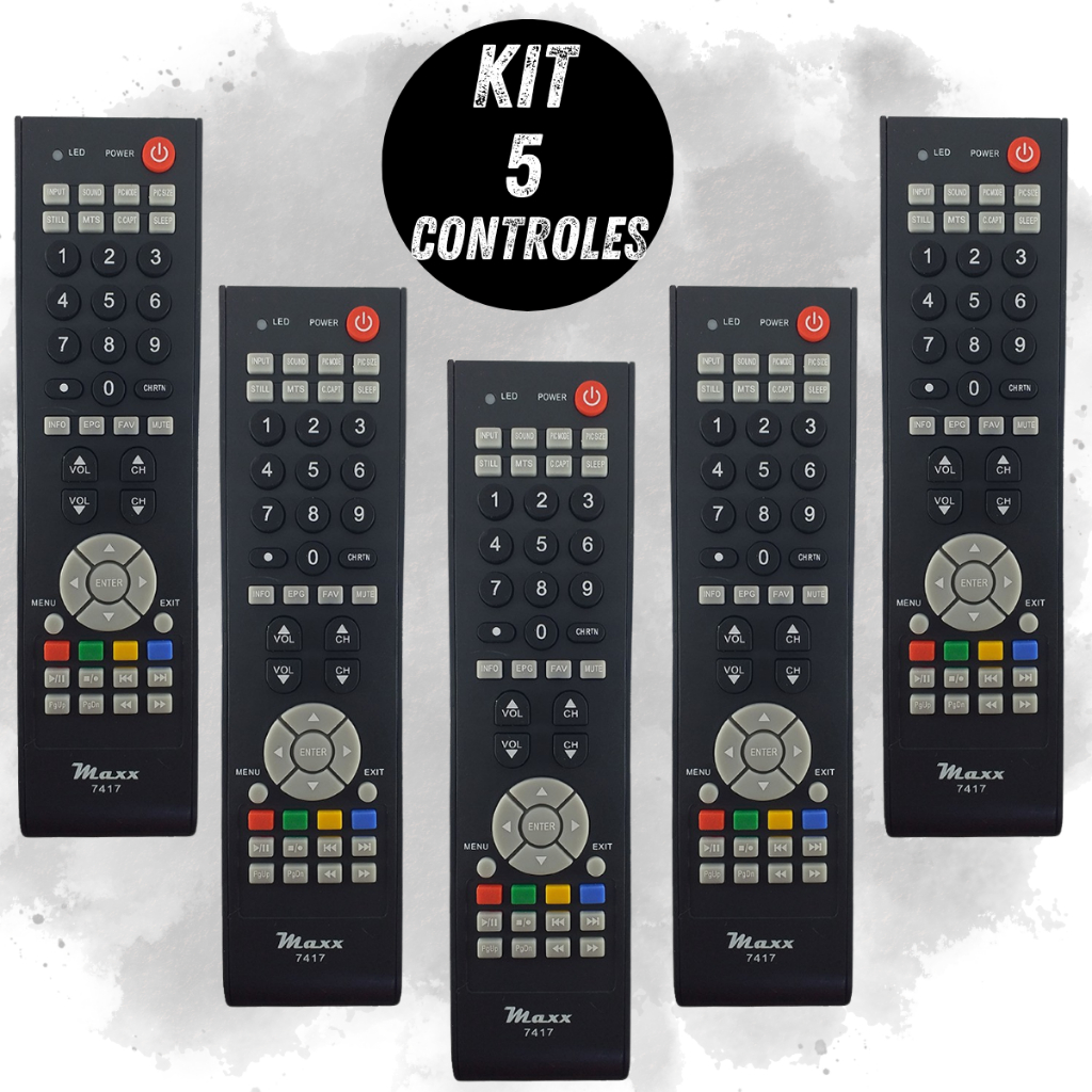 Kit 5 e 10 Controles Remoto para TV LCD / LED SEMP Toshiba LC2655WDA / LC3255WDA / LC4055FDA - 7417