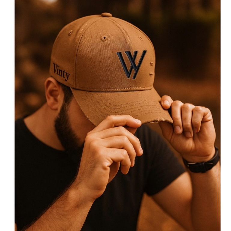 Boné VINTY ORIGINAL Destroyed Fecho Fitão Chapéu Unissex Casual Rasgado em Oferta na Shopee