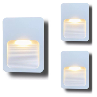 Kit 3x Balizador Arandela de Parede Branco 2W IP65 3000K 12x9cm Bivolt Externo/Interno em Oferta na Shopee