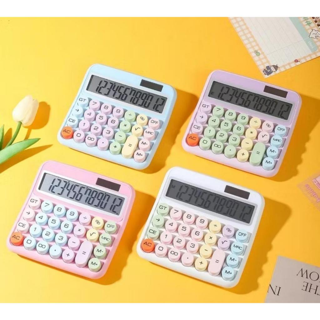 Calculadora Solar Colorida de Mesa 12 Dígitos Grande  Tela LCD(KK2278)