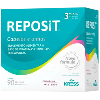 Reposit Cabelos E Unhas - 90 Cap Gel - Kress em Oferta na Shopee