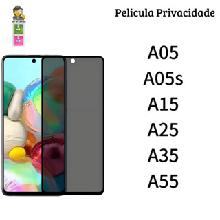Película de vidro 3D Privacidade Anti Spy Para Samsung A05 A05s A15 A25 A35 A55 4g 5g em Oferta na Shopee