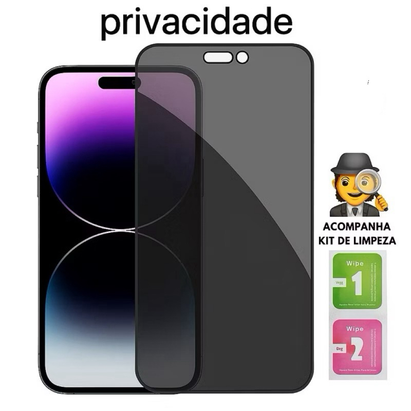 Película de vidro 3D Privacidade Anti Spy Para IPhone 17 11 12 13 14 15 16 16E PLUS PRO MAX air  6 7 8 X XR XS mini 17E