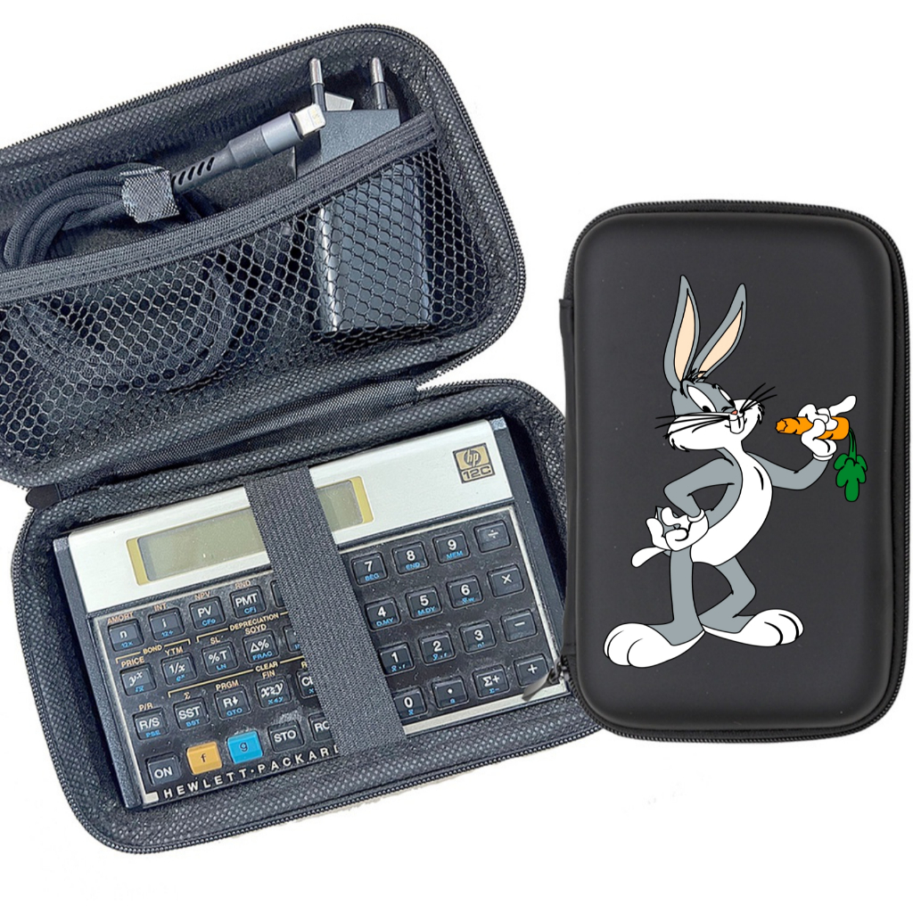 Estojo Case com Zíper e Rede Interna para Acessórios, Fones, Cabos, Personalizada Pernalonga ETJ 001 — imagem 2 de 2