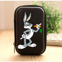 Estojo Case com Zíper e Rede Interna para Acessórios, Fones, Cabos, Personalizada Pernalonga ETJ 001