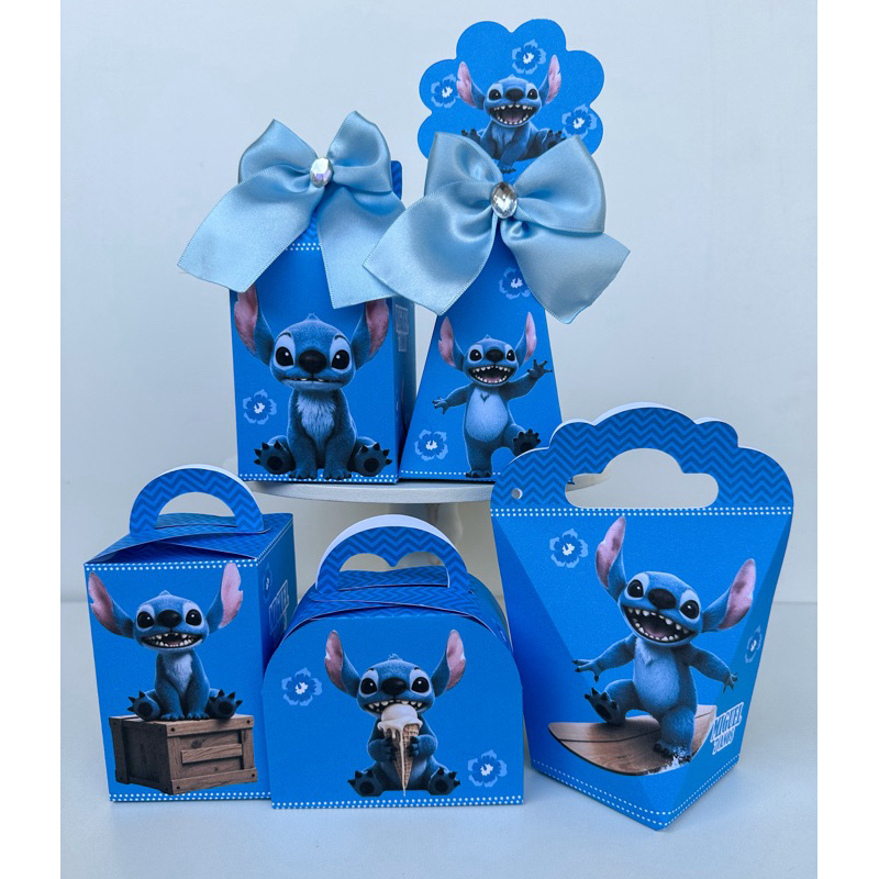Kit Personalizados Stitch o Filme Pegue e Monte Lembrancinhas Caixinha (Informe Nome e Idade no Chat) em Oferta na Shopee