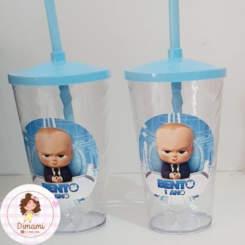kit 10 Copo twist 500ml personalizado poderoso chefinho - lembrancinha de festa personalizada - Kit cinema personalizado