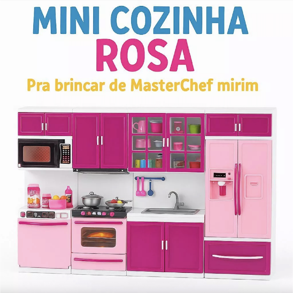 Kit Cozinha Infantil De Brinquedo Completa Presente Menina Crianca