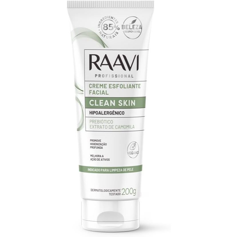 Creme Esfoliante Limpeza De Pele Facial 200g- Raavi