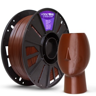 Filamento Petg HF High Fluidity - Marrom 1kg - 1.75mm Nacional Voolt 3D em Oferta na Shopee