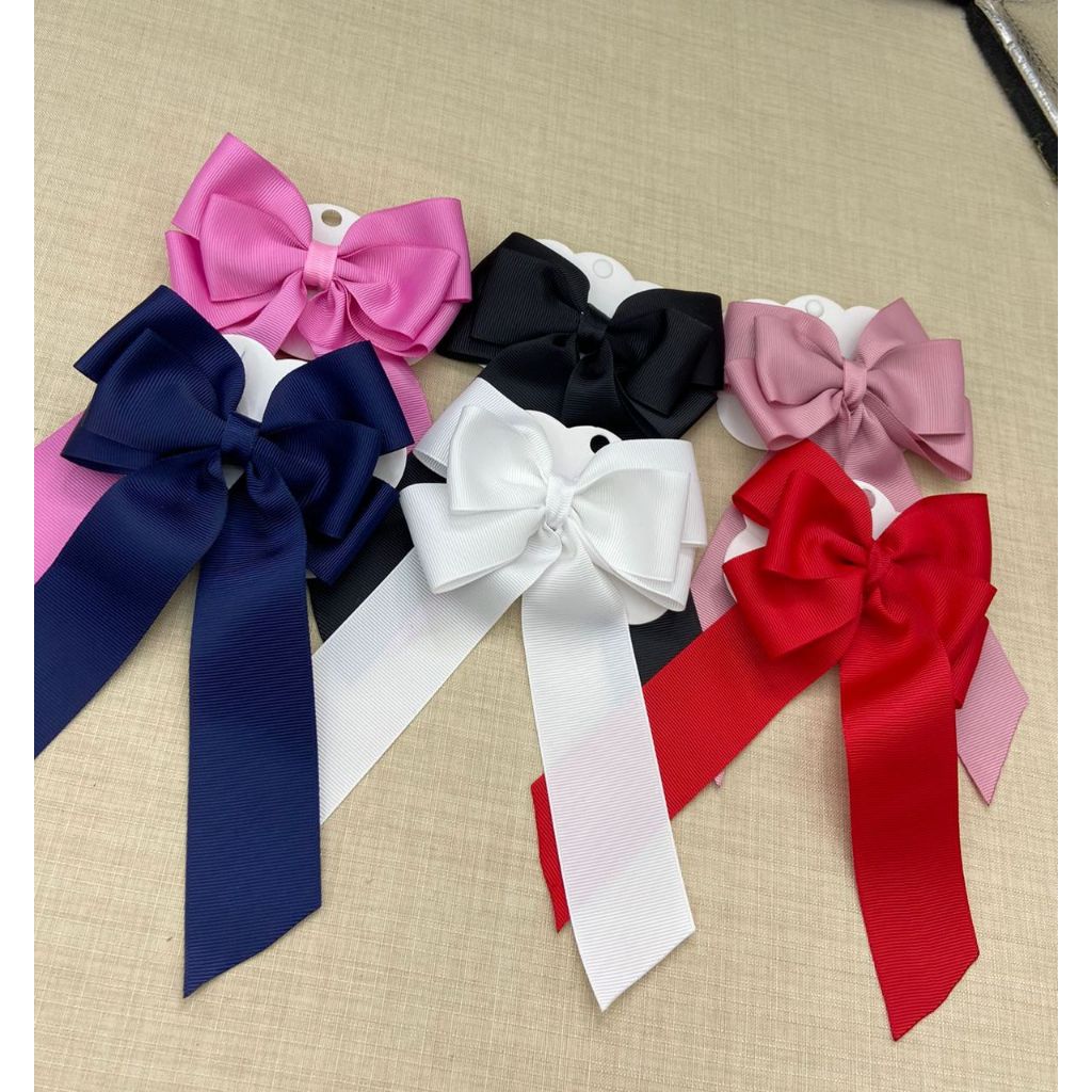Kit 6 Laços Infantis Grandes de Cabelo Feminino – Presilha Elegante Infantil e Adulto – Cores Variadas em Oferta na Shopee