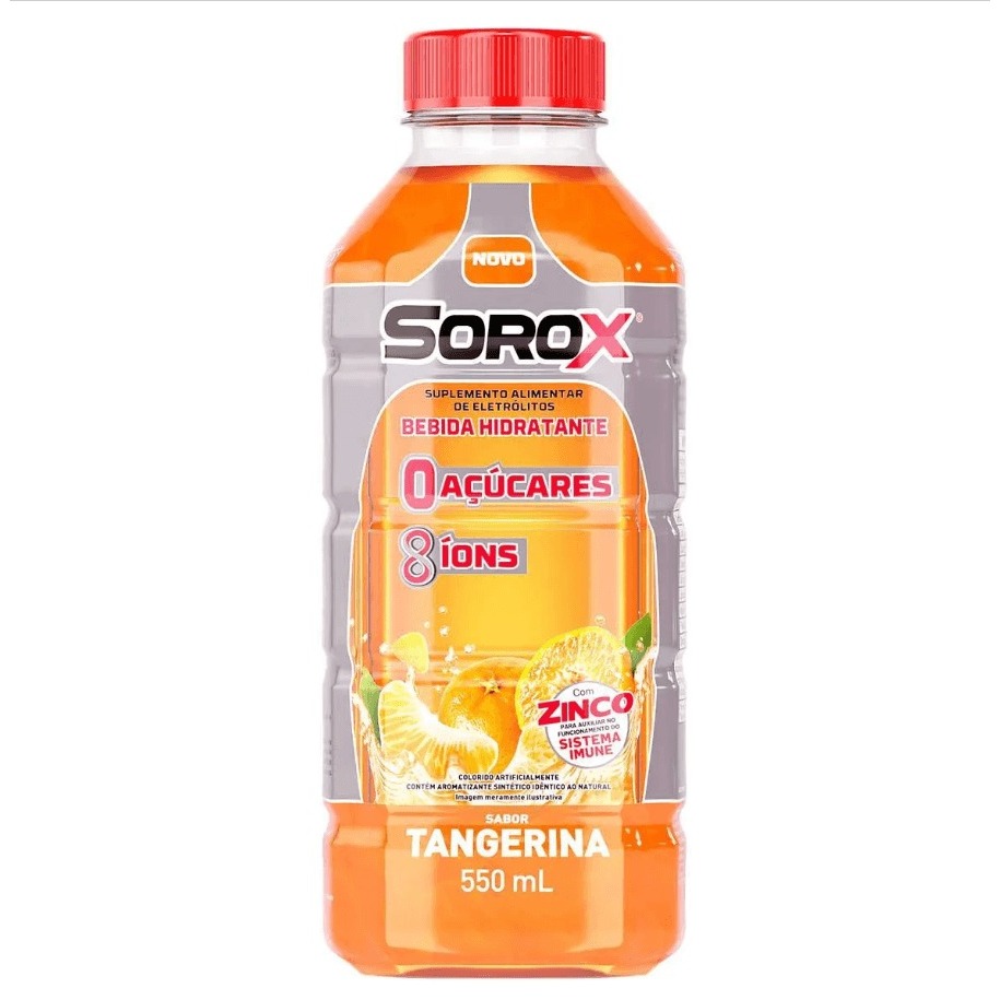 Isotônico Sorox Zero Açúcar Sabor Tangerina 550ml em Oferta na Shopee