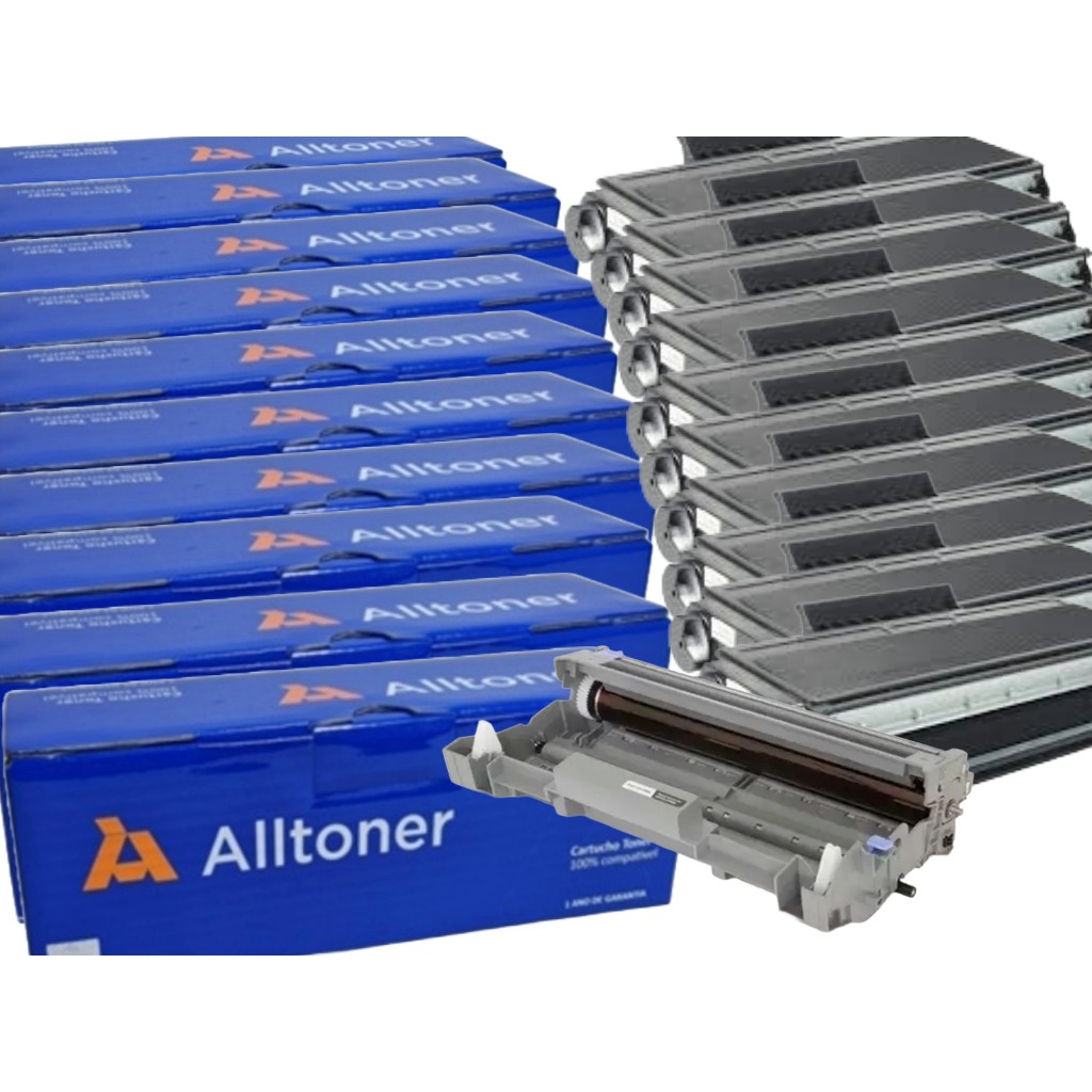 Combo Compatível com 10 Toner Brother TN580/TN650 + 1 Fotocondutor DR580/DR650 |DCP8060/HL-5240/HL-5340D/ MFC-8480DN|