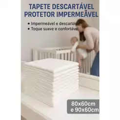 30 Tapetes Descartável Protetor Impermeável para Berço e Cama – 80x60cm e 90x60cm