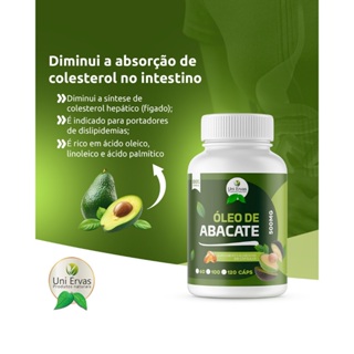ÓLEO DE ABACATE 120 CÁPSULAS 500MG em Oferta na Shopee