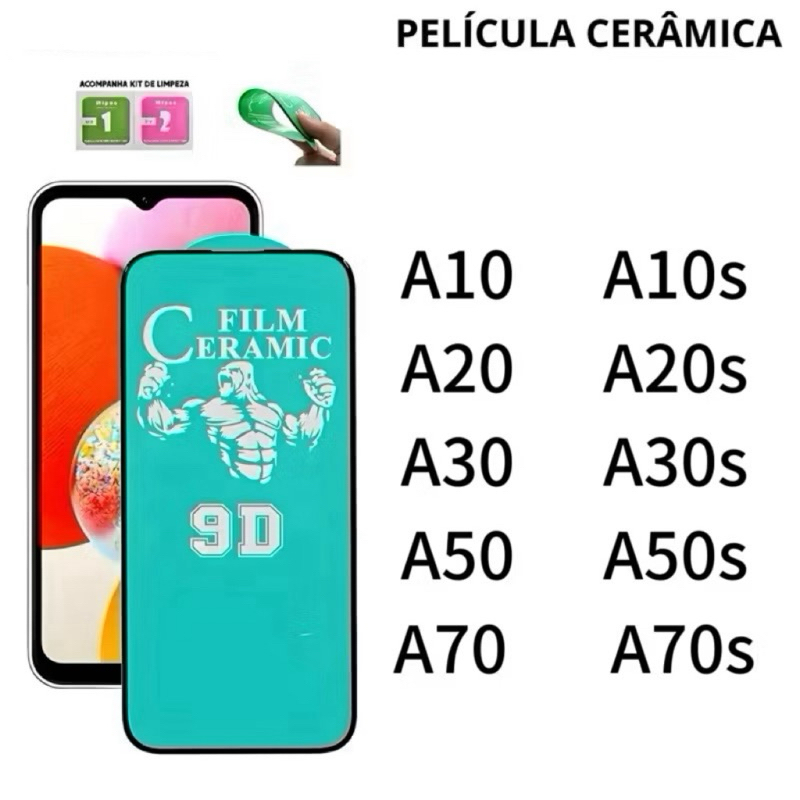 Película Cerâmica 9D Flexível Hidrogel Para Samsung A10 A10s A20 A20s A30 A30s A50 A50s A70