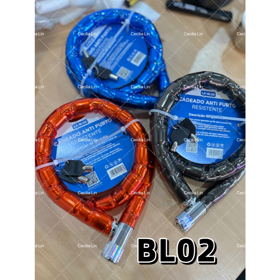 Cadeado Para Moto Bicicleta Capacete Portão Porta Corrente Segurança Antifurto Trava Grossa em Oferta na Shopee