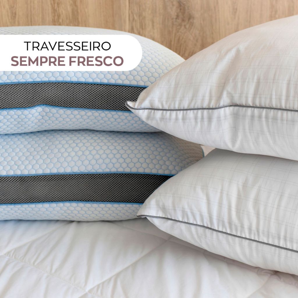 Travesseiro 50x70cm Sempre Fresco com Lombada 5cm – Camesa