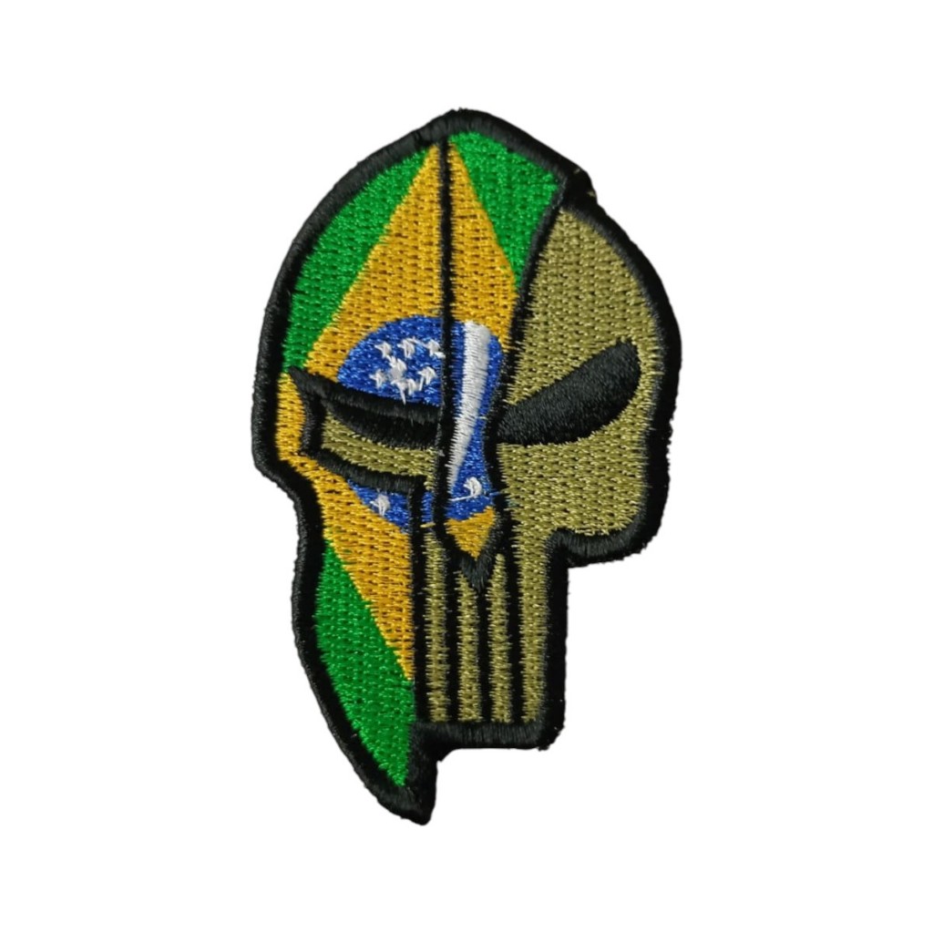 Patch Emblema Gladiador BR Bordado com Velcro Airsoft Paintball - Ponto Militar