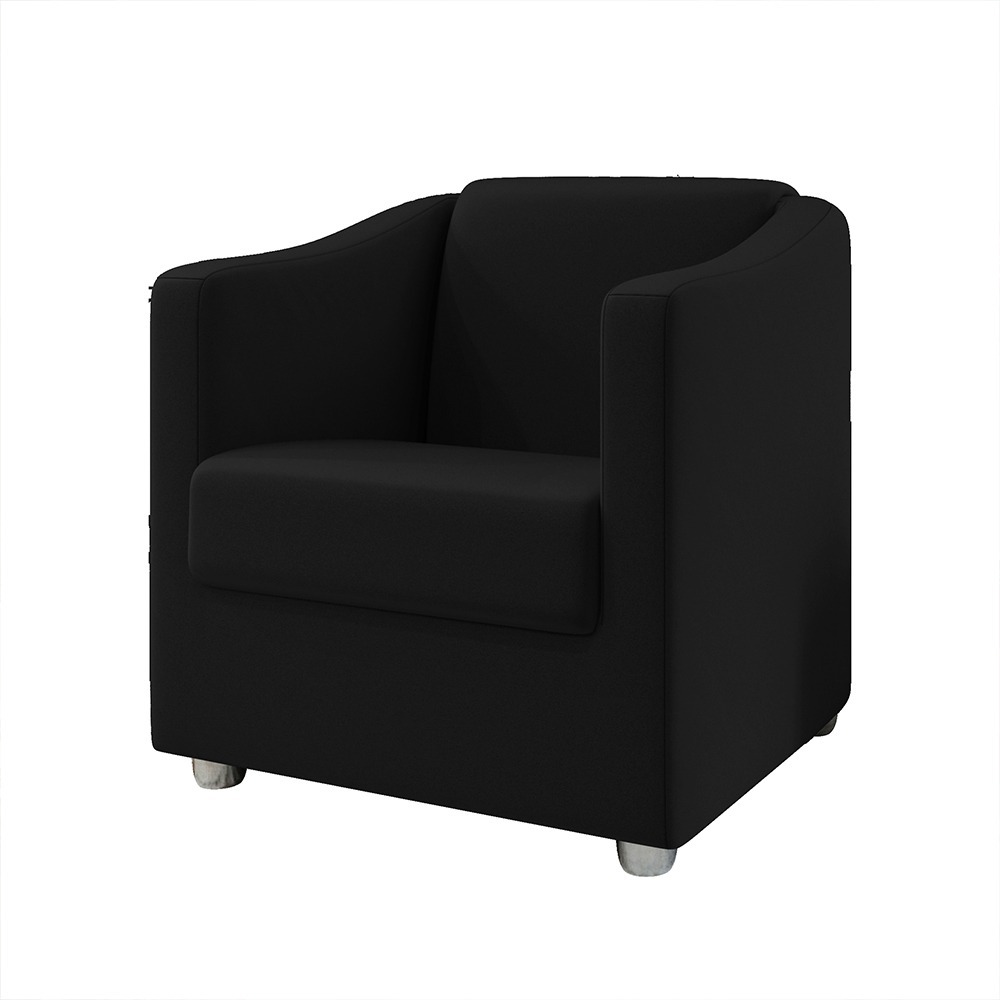 Poltrona Decorativa para Consultorio Recepção Clinica Barbearia Suede