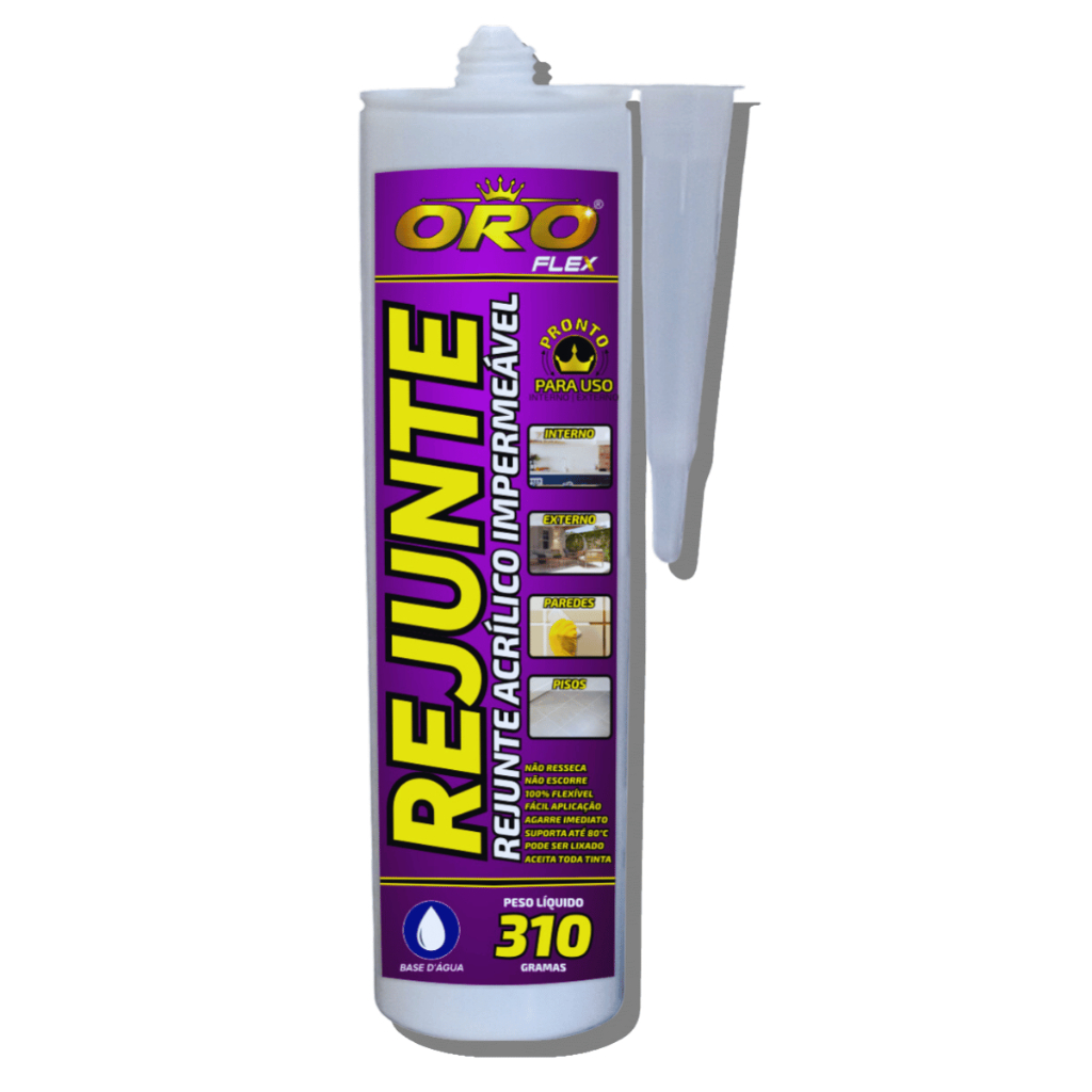 REJUNTE branco para banheiros, cozinhas, pisos e azulejos resistentes – OROFLEX, 310g, branco