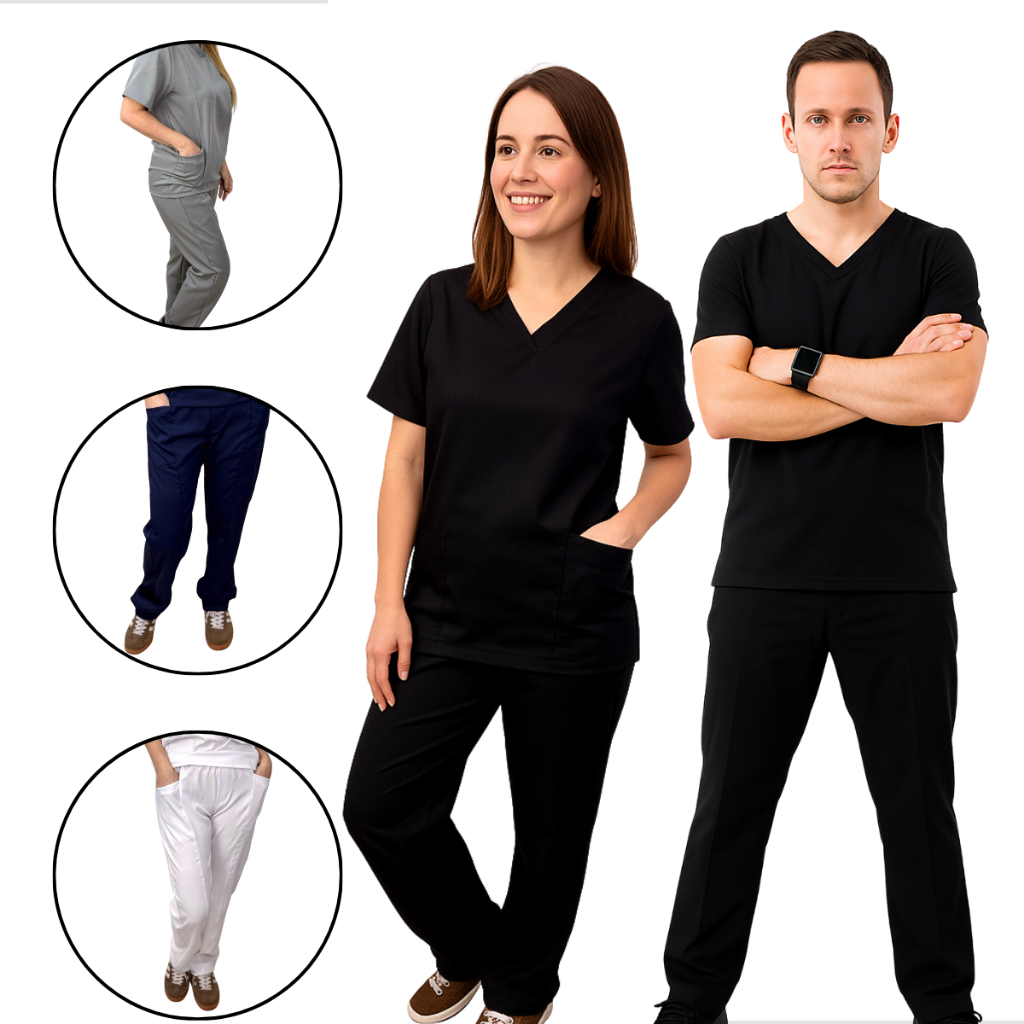 Calça Scrub Com Elastano Pijama Cirúrgico Hospitalar Uniforme Privativo Medico Veterinário Saúde