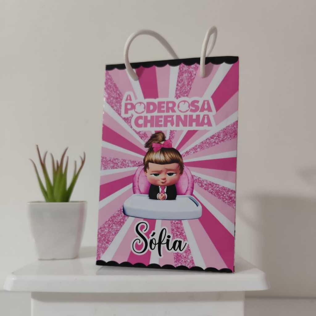 Sacolinha Personalizados A PODEROSA CHEFINHA  Lembrancinha  para Festa de Aniversário sacolinha surpreza