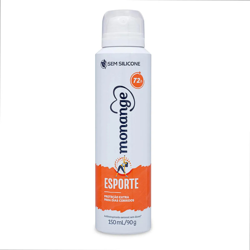 Desodorante Antitranspirante Monange Aerossol Esporte Feminino Com 150ml em Oferta na Shopee
