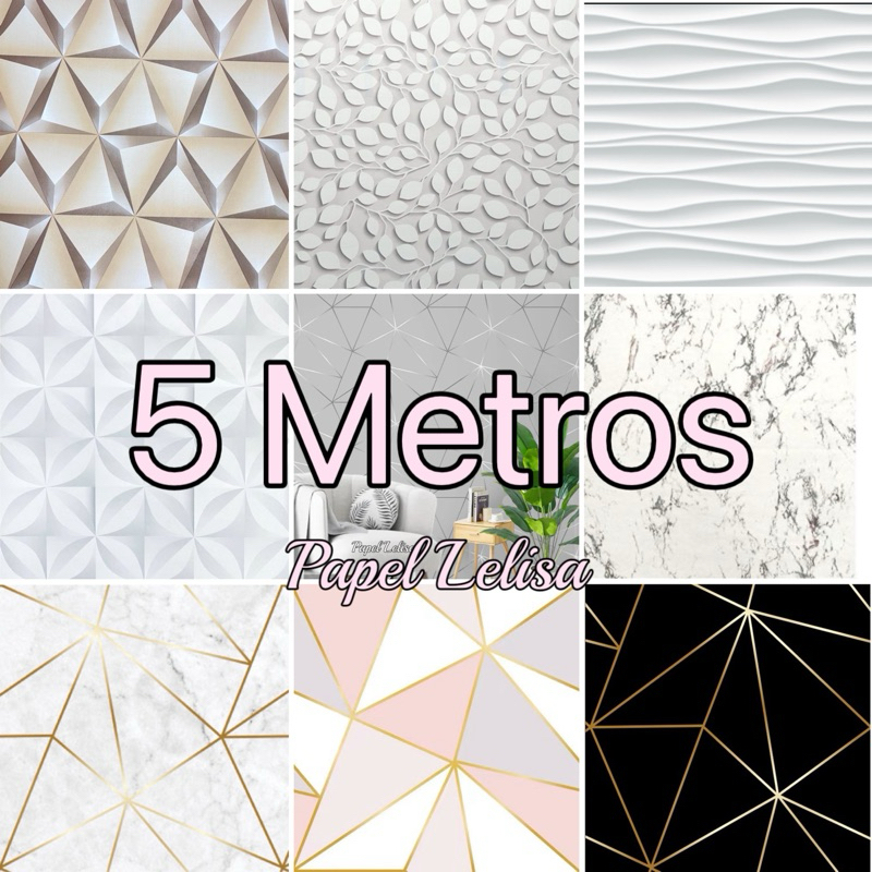 Papel de Parede 3D 5 METROS x 45CM Adesivo Autocolante para Sala, Quarto em Oferta na Shopee