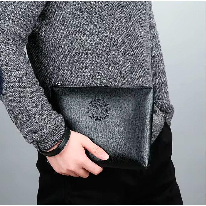 Bolsa De Mão Capanga Masculina Carteira Longa Com Alça Couro em Oferta na Shopee